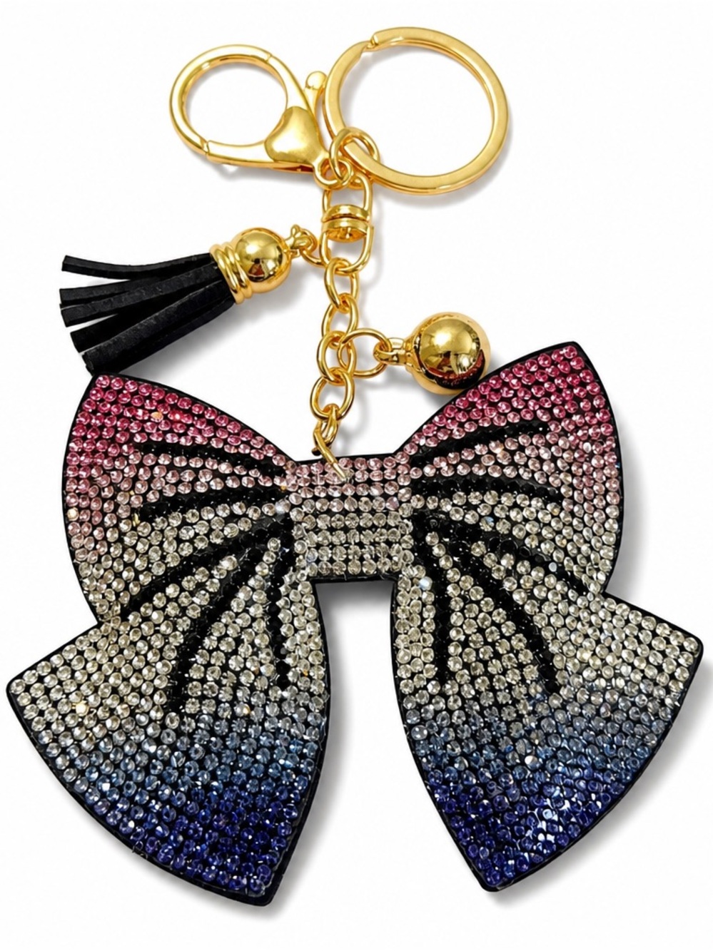 Rhinestone Bow Keyring bag backpack charm